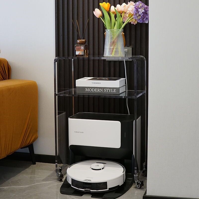 扫地机器人置物架科沃斯云鲸网红小推车亚克力边几高级艺术感角几