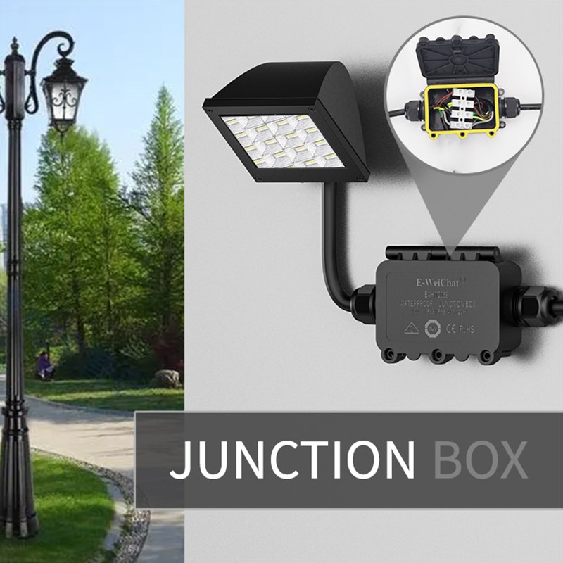 防水接线盒一进一出大功率40A一体式翻盖户外IP68自带端子分线器