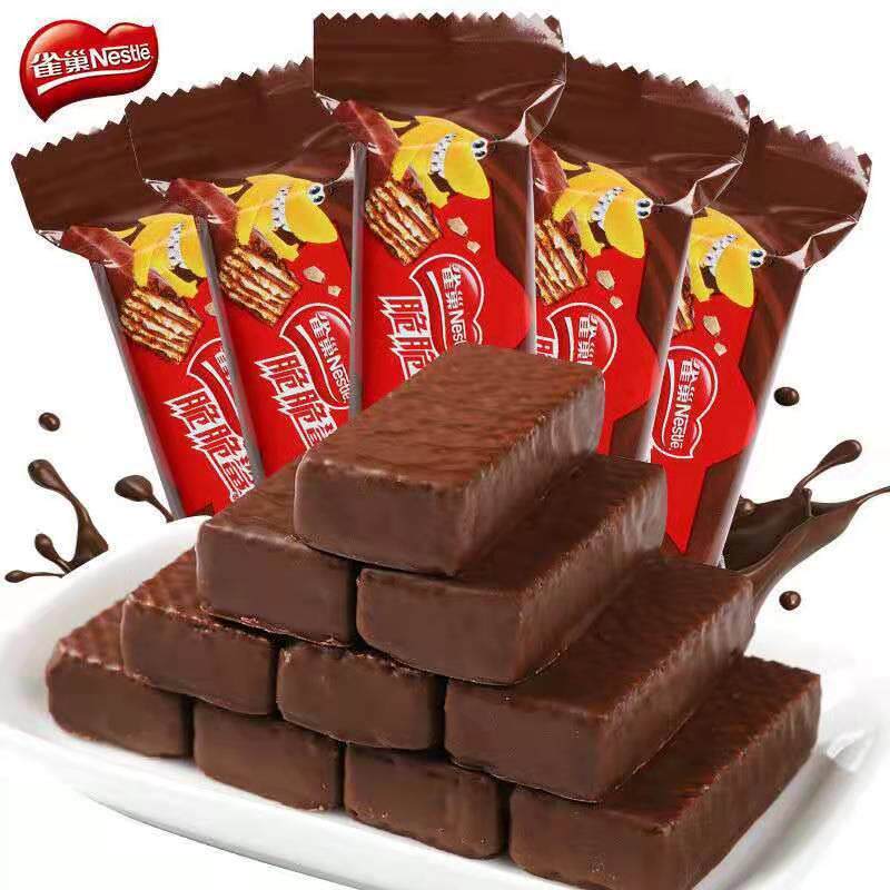 脆脆鲨威化夹心巧克力婚庆糖果饼干休闲零食散装500g一件