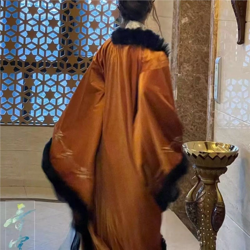 代号鸢cos服广陵王大毛领披风