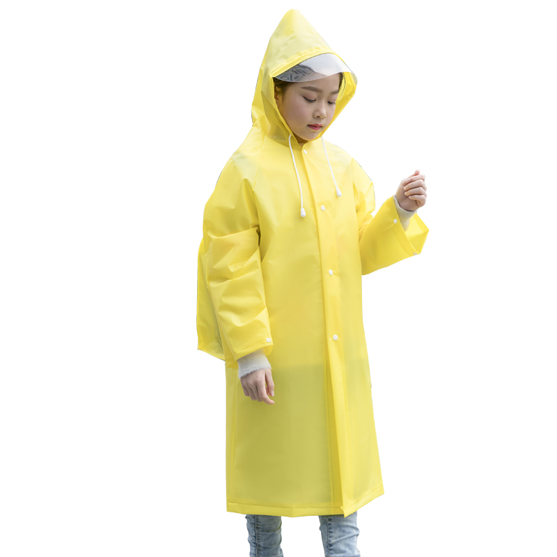 儿童雨衣大童女带书包位男小学生防水徒步背包雨披男童上学可爱潮