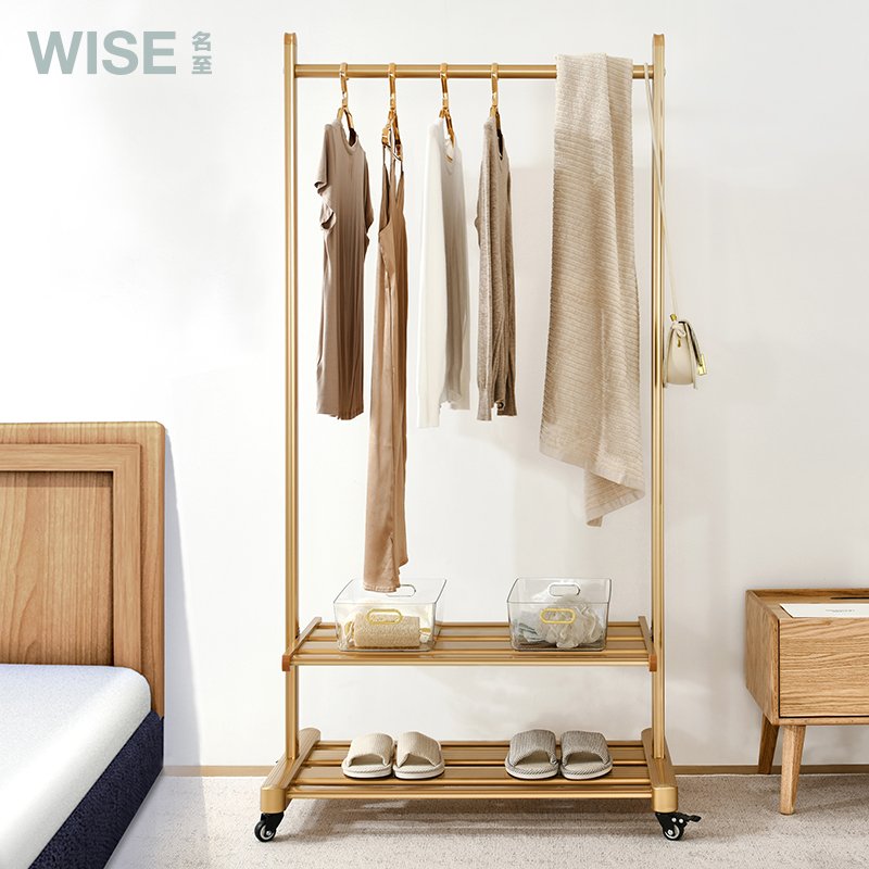 晾衣架落地卧室室内挂衣架小户型单杆式凉晒衣架家用阳台