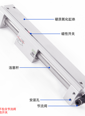 磁偶式无杆气缸带导轨长行程可调CY1R20CY3R10/15/32100*400*350