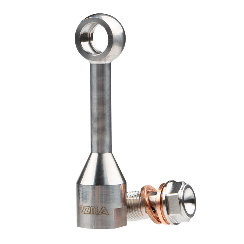 RZMA瑞祖玛刹车上泵卡钳制动钢喉油管不锈钢延长接头角度转换鱼眼