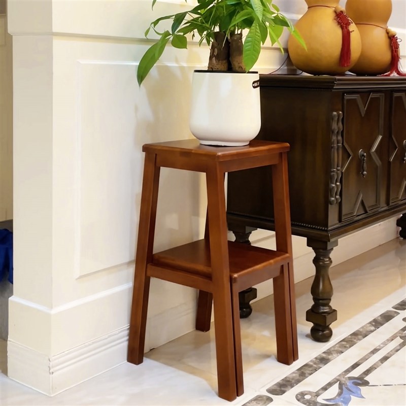 2025年新款实木两用折叠登高凳子家用抽拉储物梯凳稳固舒适