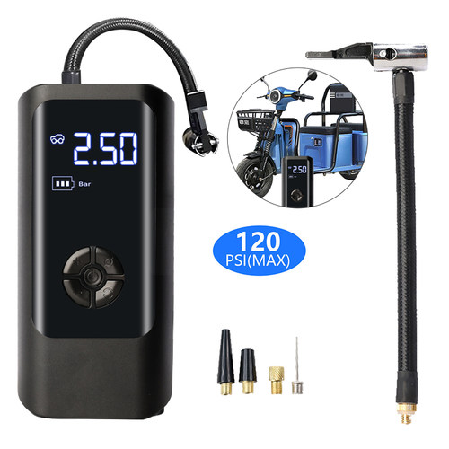 电动三轮车高压打气筒摩托车快速打气泵真空胎专用冲充气泵针