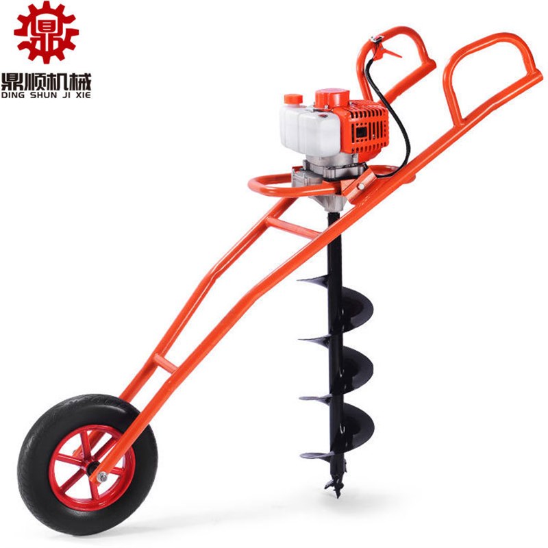 极速手推式地钻挖坑机栽植树打桩钻孔打坑机M破冰打渔器果园施肥