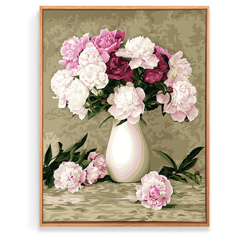 消磨时间的手工 女生孕妇创意打发时间diy数字油画填色减压装饰画