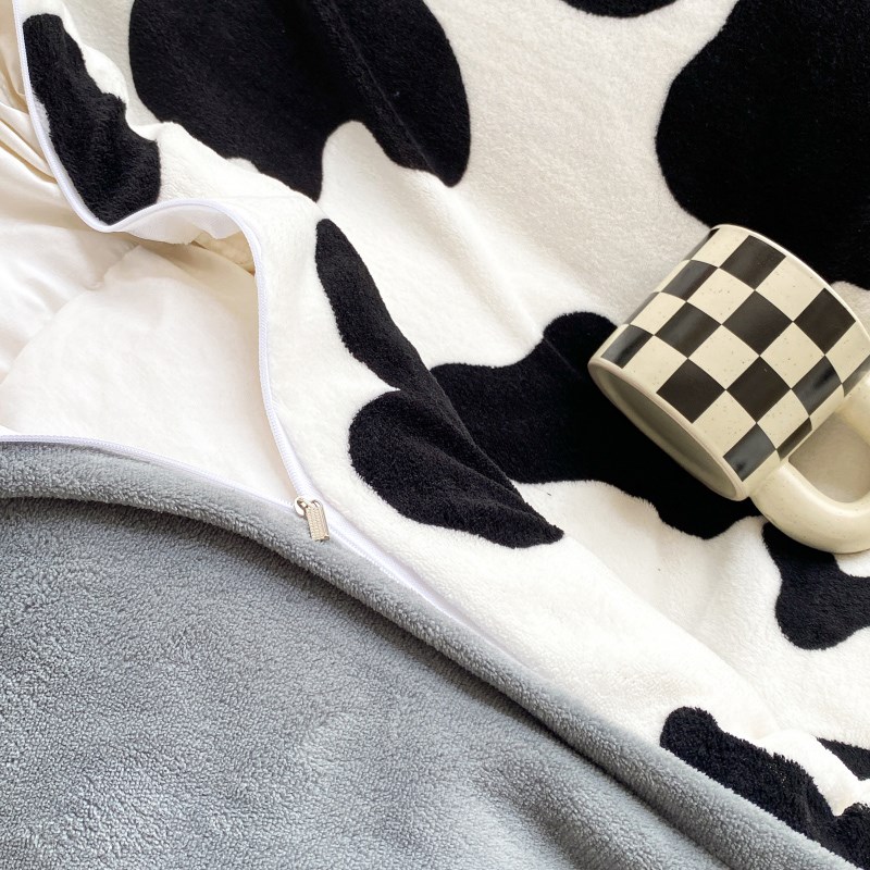 冬季珊瑚绒被套单四件套双面加厚法兰绒毛绒被罩单人1.8x2m