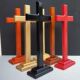 新款 24cm教会教堂生日祝福礼品定制 实木木质底座十字架摆件34cm