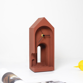 时集水泥座钟办公桌面时钟静音客厅茶几家用玄关摆件创意设计台钟