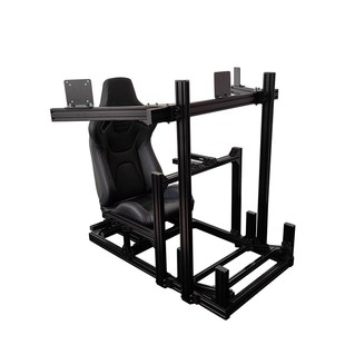 30铝型材赛车模拟器支架座椅 黑/银可选适用各种直驱基座脚踏排挡