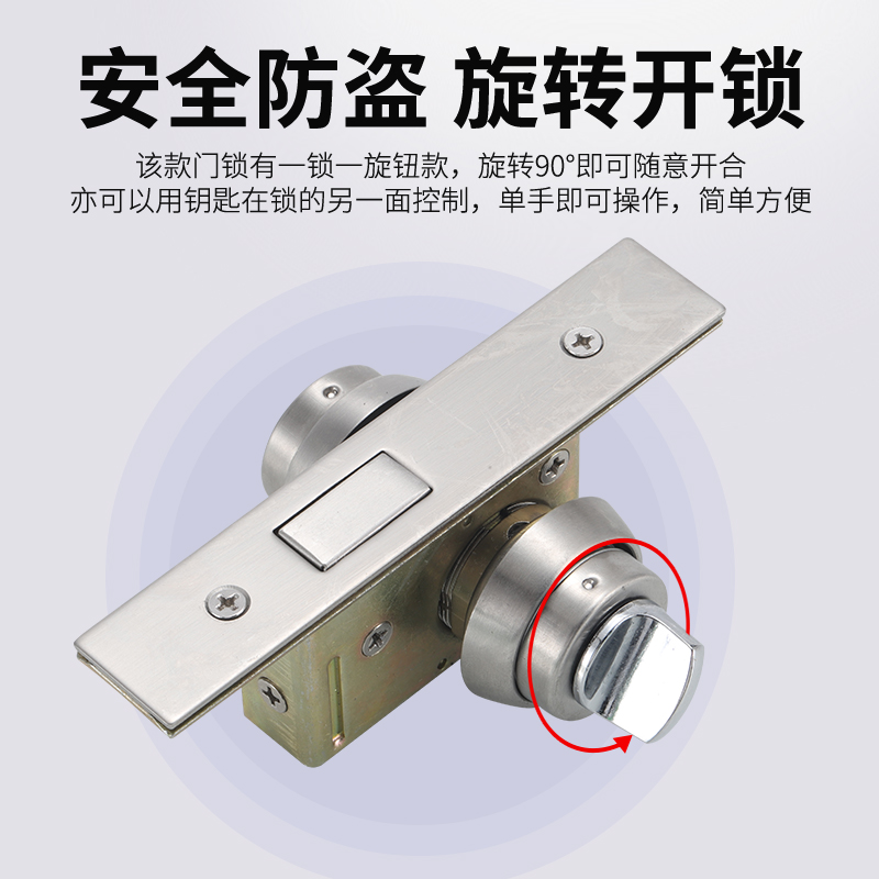 地弹簧门锁带框门平头锁有框玻璃门地锁铝合金门框地锁不锈钢地锁