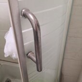 浴室门拉手移门把手圆弧不锈钢孔距145浴室玻璃门卫生间304淋浴房