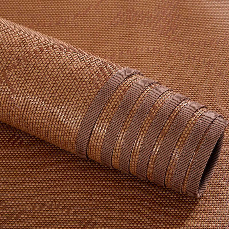 凉席加厚三件套1.8m床可折叠藤席1.5米2米双人夏季高档空调草席子