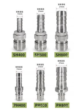 不锈钢大流量C式快速接头4分6分1寸气动船用接头SM400SH600SF800
