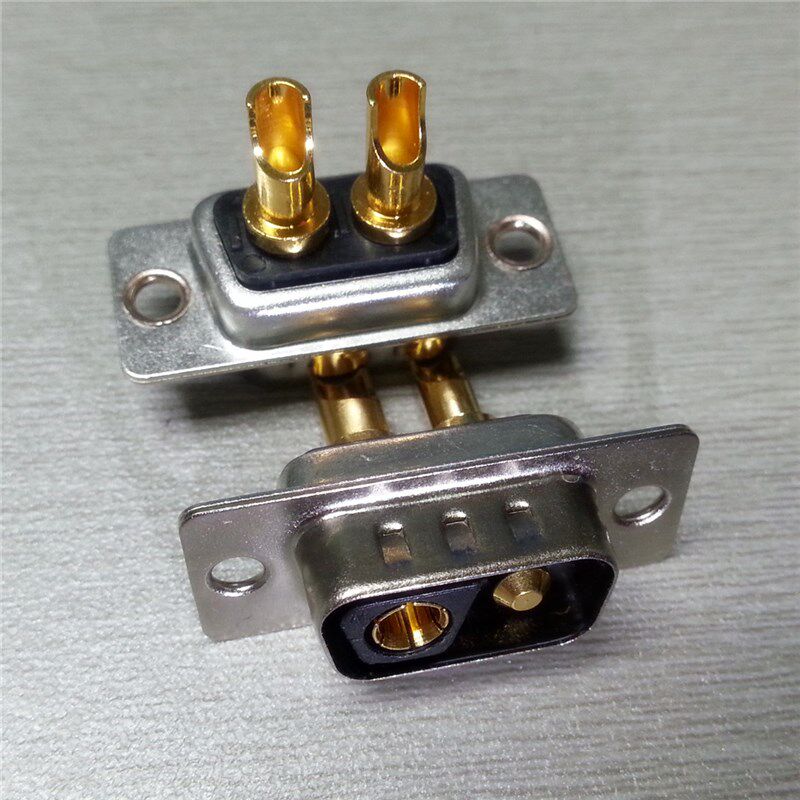 新品焊线式一公一母d-sub2V2电源线公头座DB型矩形连接器一阴一阳
