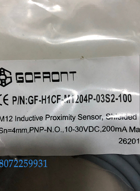 GOFFONT P/N:GF-H1CF-M1204P-03S2-100  M12接近开关原装现货立信