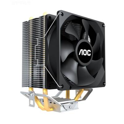 aoc 台式机电脑塔冰酷200/式CPU散热定器固彩虹灯效适 英特尔am用