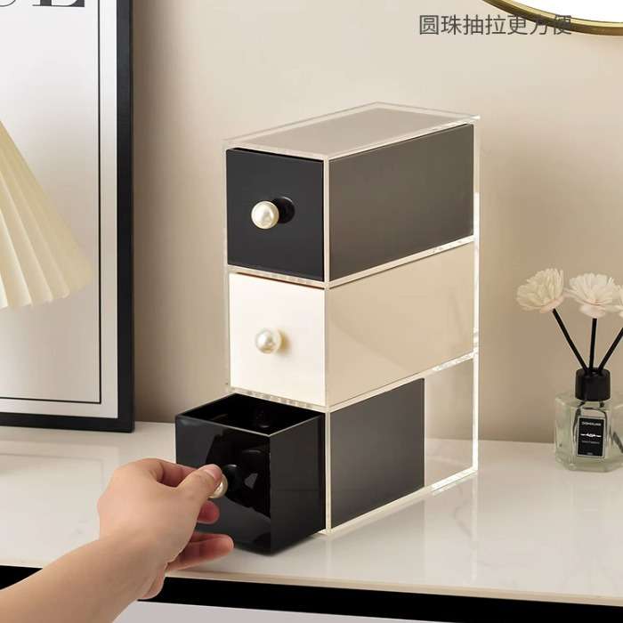网红款创意叮当桌面首饰盒网红简约家用卧室亚克力梳妆台收纳盒