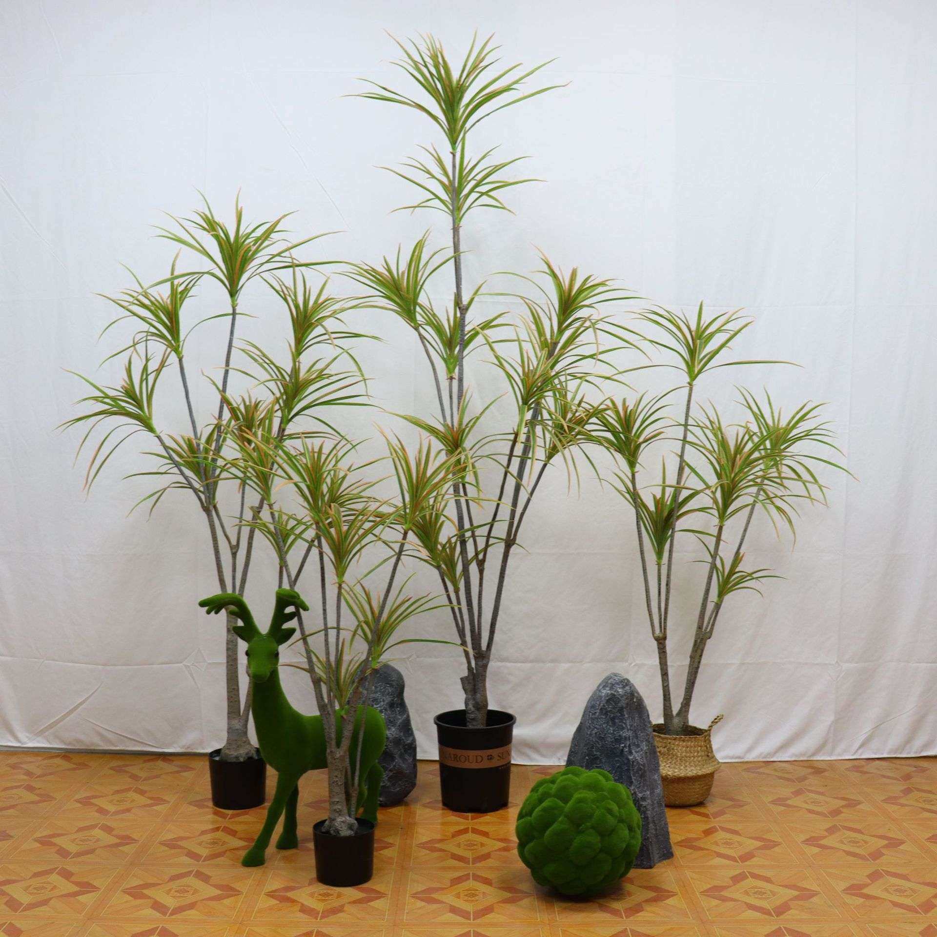 仿真植物龙血树千年木绿植盆栽家居客厅摆件室内橱窗软装设计盆景