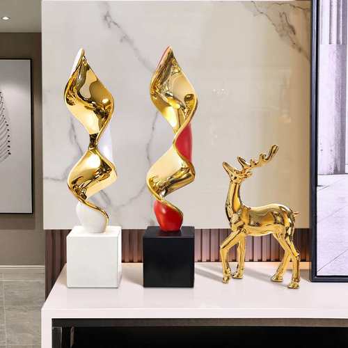 风生水起轻奢高级感艺术摆件客厅酒柜电视柜入门玄关柜家居装饰品