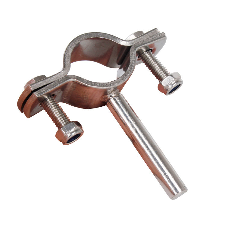 平板固定卡扣管支架带柄304不锈钢管夹钢管抱箍水管卡子pvc管卡箍