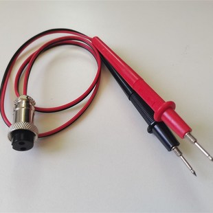 VIP2009电池测试仪表笔 测试笔 两孔插头红黑表笔
