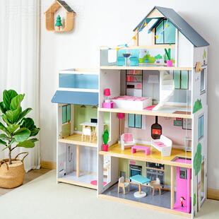 娃娃UIH屋过o家家玩具具木制仿别墅玩具套装男家孩女孩生日礼物真