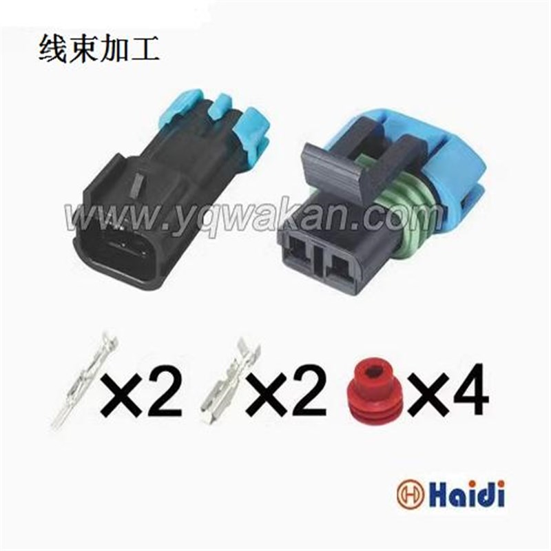 DJ7025W-2.8-11/21 汽车电子风扇2孔防水接插件15300002/15300027