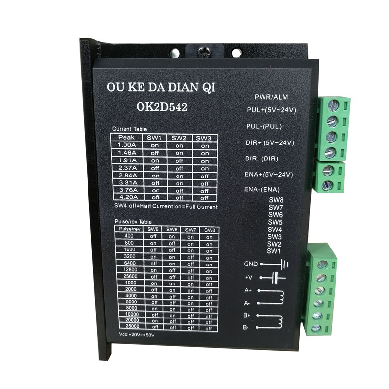 57/86电机驱动器 DC20V-50V 128细分 4.2A NEMA23电机驱动器