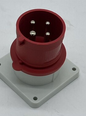 工业插头 防水暗装插头MN3451  4P32A 380V 面板固定安装