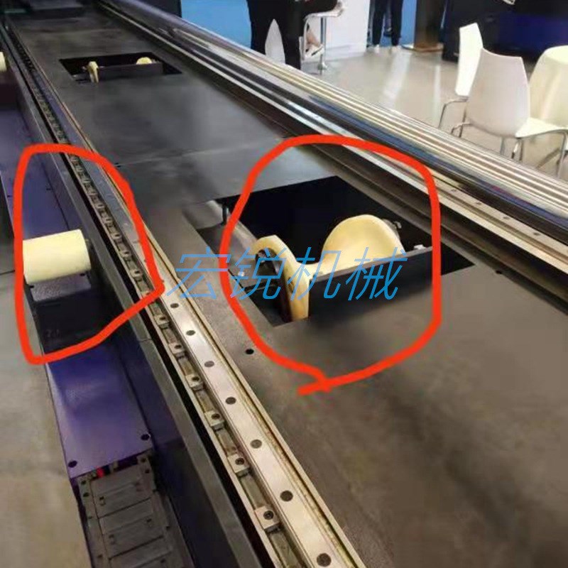 供应尼龙轮变径轮激光切管机水平调节支撑轮托轮