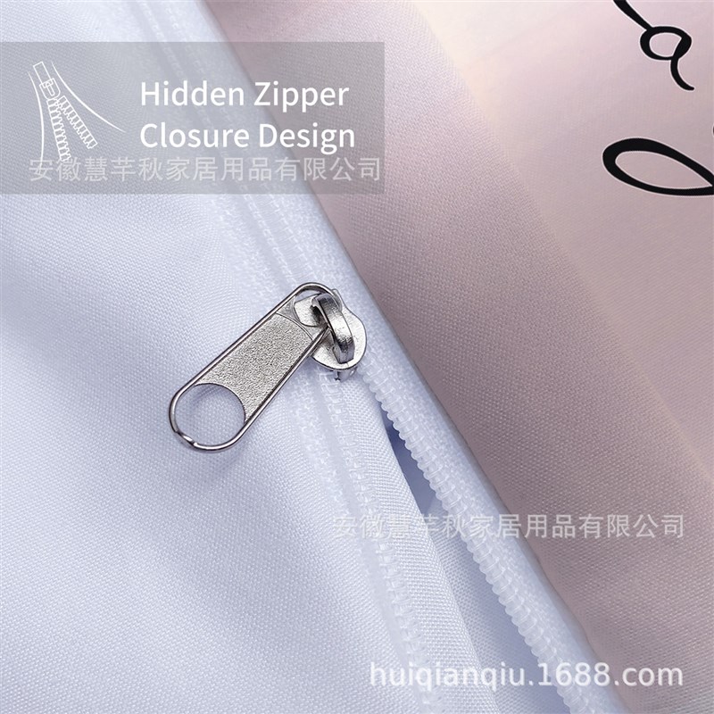 时尚睫毛羽绒被套套装床上用品三件套3d数码印花涤纶磨毛套件