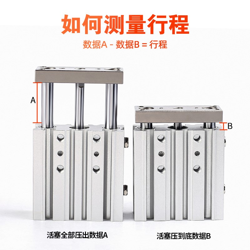 星辰气动三轴三杆带导杆气缸TCM/MGPM12/16-10Z20*25*30X32-50/40