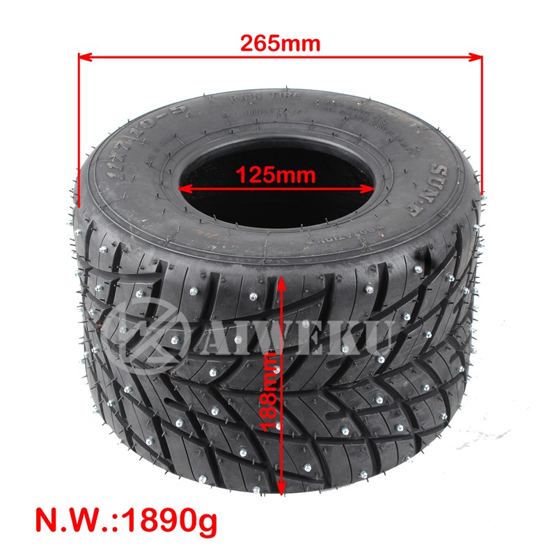 冬季雪地轮胎5寸防滑轮胎104.50-5 11X7.10-5卡丁车漂移车雪地