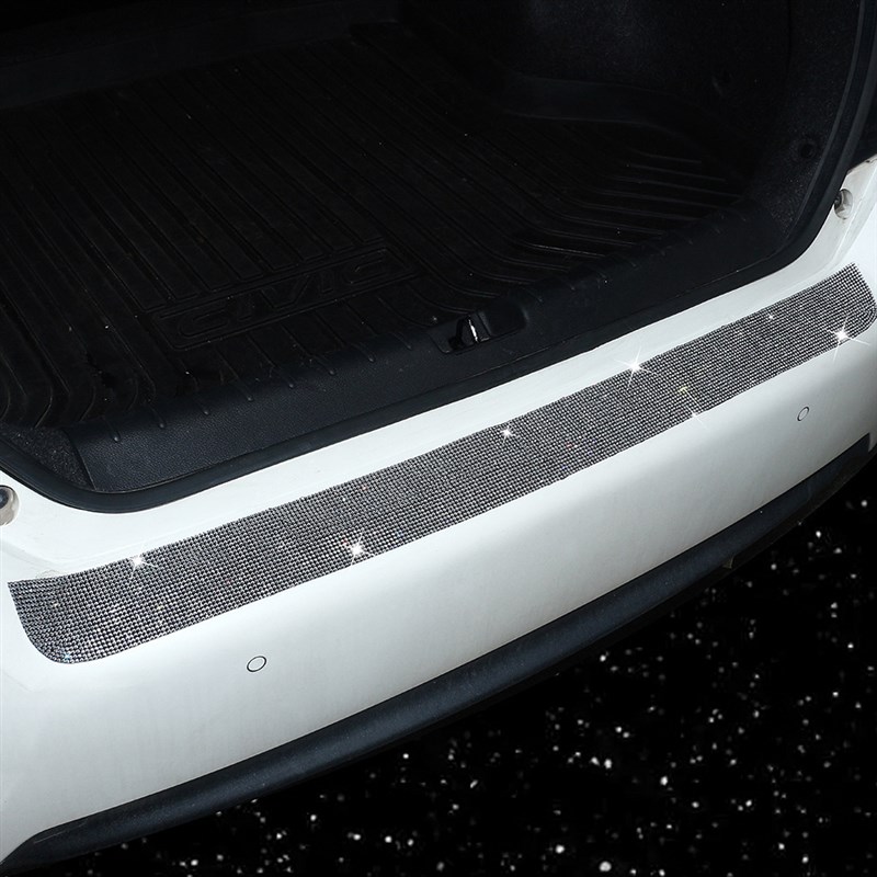 汽车烫钻镶钻门槛条防撞贴车门防撞条后备箱防踩钻贴踏板保护贴