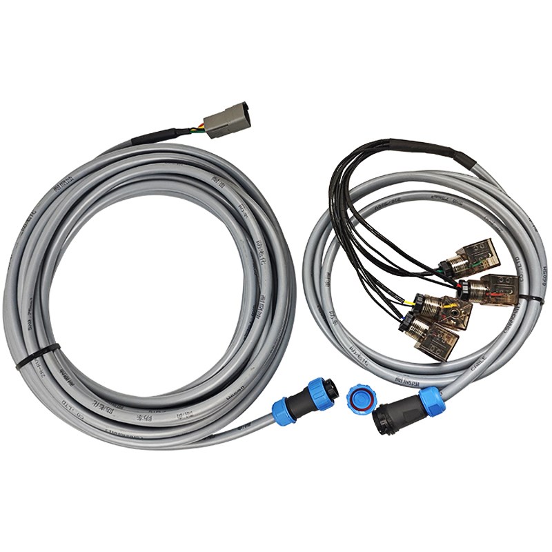 挖机抓夹木器5芯小臂线大臂线抓木机接电磁阀线束航空插头控制器