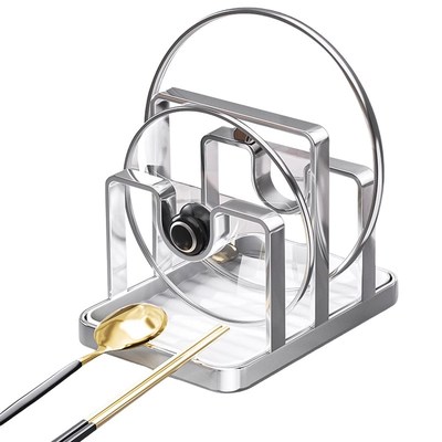 304不锈钢锅盖菜板放置架厨房置物架多功能家用砧板刀架收纳架