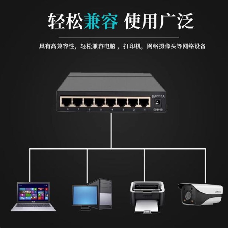 大华百兆POE交换机4+2/8+2千兆PoE监控专用D-PS1100C-4E2E-65