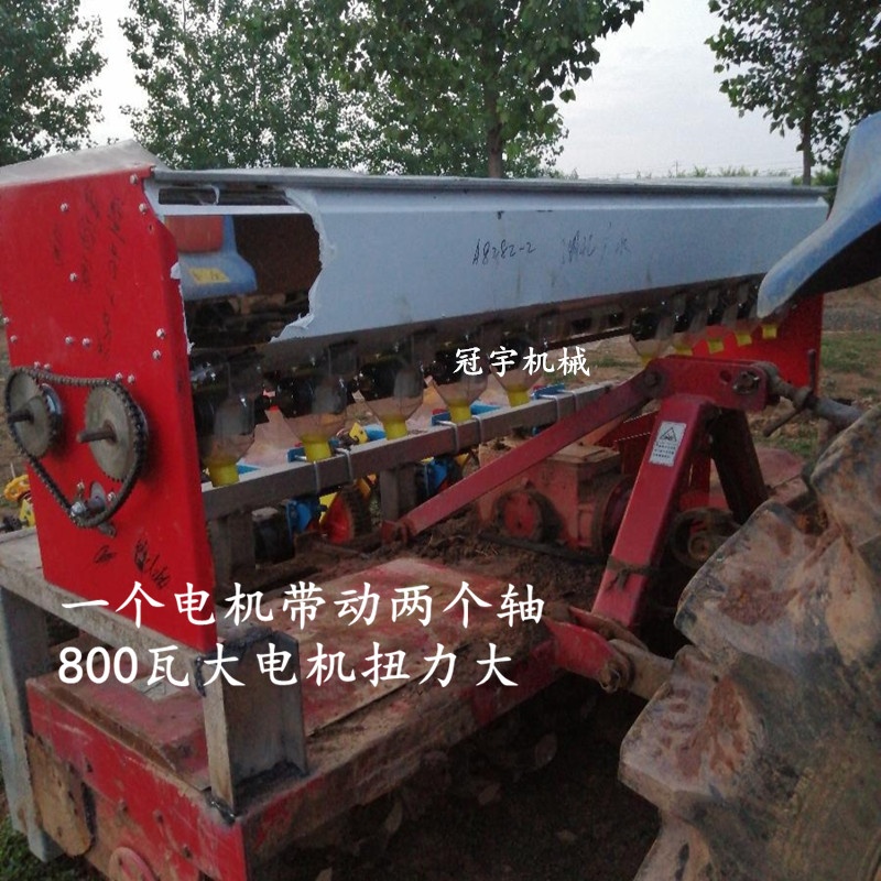 新款农业双箱电动小麦播种施肥器一体机旋耕机多功能不锈钢撒肥机