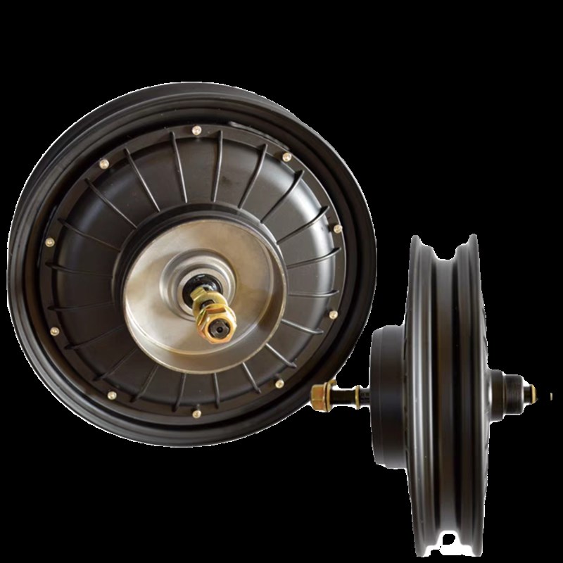 电动车电机14X2.50 3t50W 48V纯铜无刷电机轮毂电机鼓刹涨刹新国