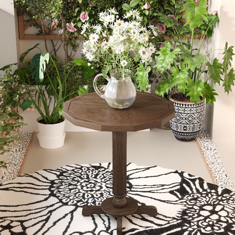 阳台桌子小茶几可折叠桌椅复古木角几边I几咖啡桌茶桌露台休闲桌