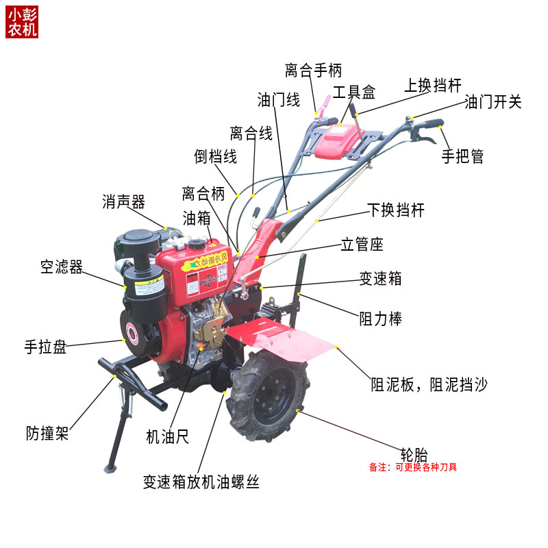 陌上耕凯马 常柴 科普柴油机微耕机6到16马力多功能旋 农业  包邮
