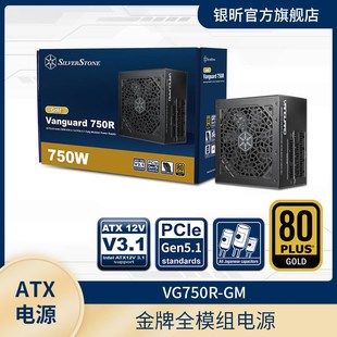 全日系电容风扇启停 850W金牌ATX3.1电源PCIe5.1 银昕VG650W 750W