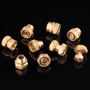 2632铝塑管水管接头12寸太阳能暖气内外丝直接变径三通弯头配件