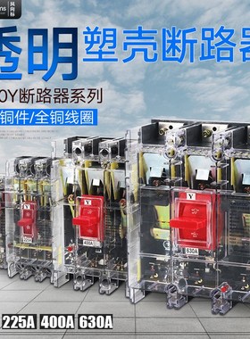 透明塑壳空气开关断路器DZ20C/Y-160/3300250A400A工地专用空开