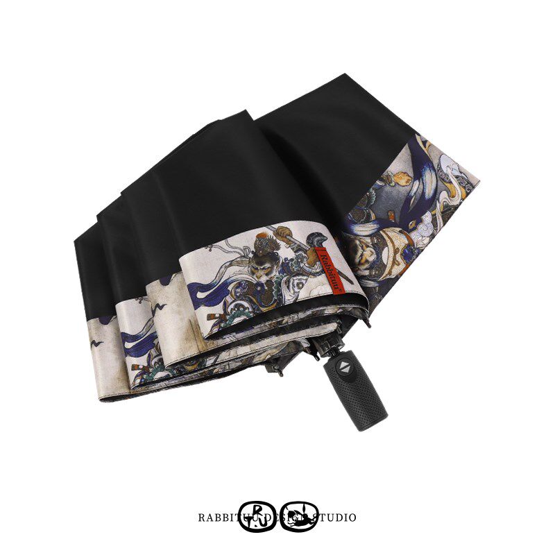 rabbituu【大闹天宫】自动折叠伞男士雨伞遮阳晴雨两用全自动