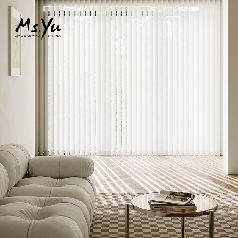 垂直帘竖百叶手动拉珠轨道窗帘光影梦幻帘百叶客厅卧室帘 喻小姐