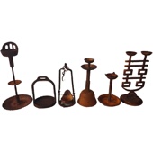 老式 挂灯道具摆件民俗怀旧物件 仿古铁油灯铁艺烛台烛台酥油灯中式